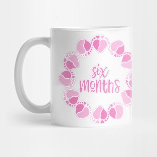 Baby six month milestone for girl Mug